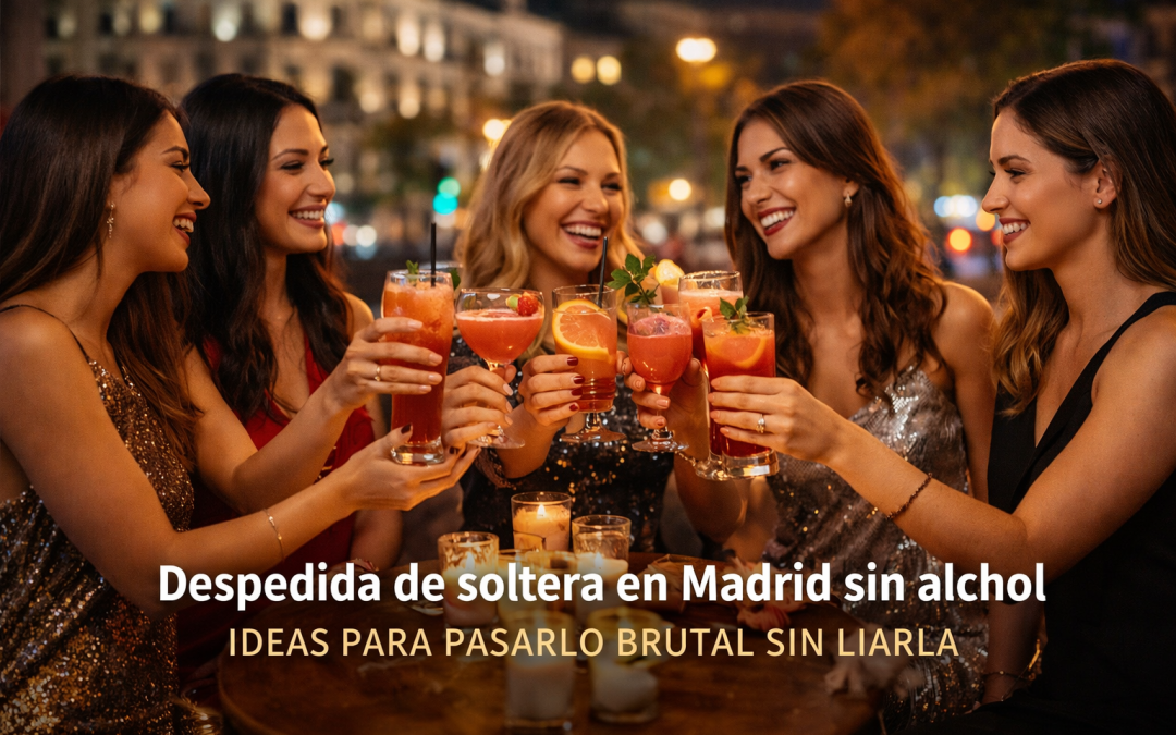 Despedida de soltera en Madrid sin alcohol con grupo de amigas celebrando